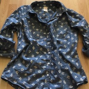 Floral Chambray Button Up